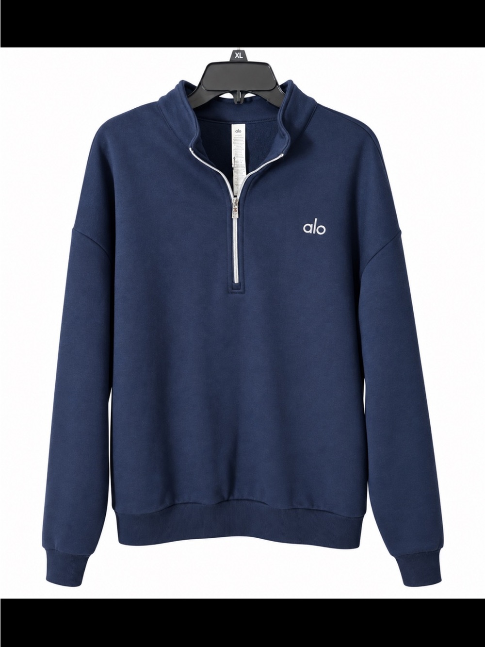 ALO Yoga Navy Half-Zip Pullover Sweatshirt